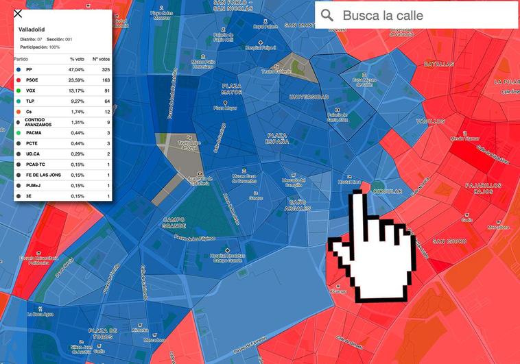 Así votó Valladolid: consulta calle a calle los resultados de todos los partidos